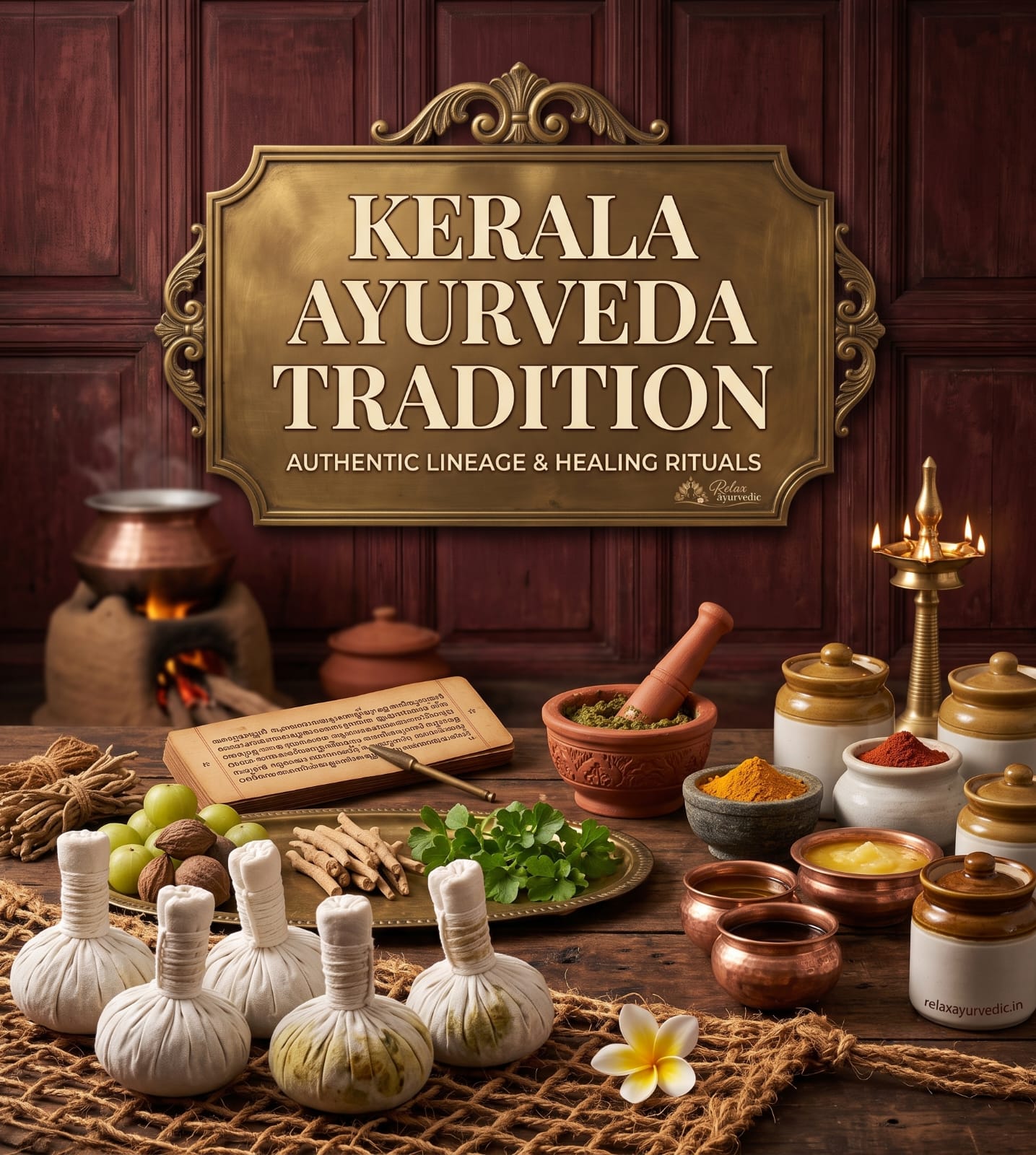 Traditional Kerala Ayurvedic lineage and healing rituals